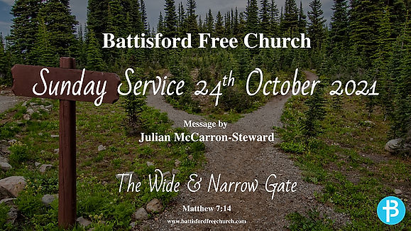 Sunday Service 24th October 2021